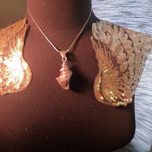 Sterling Conch Shell on sterling chain